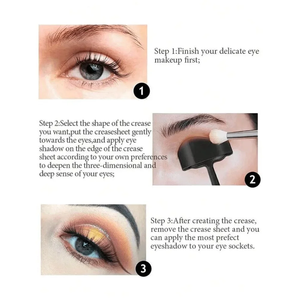 6-In-1 Silicone Printing Tool Eyeshadow Shaper Stencil Eye Makeup Stamp NEW